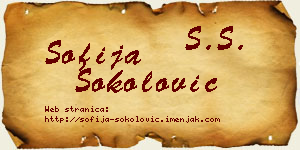 Sofija Sokolović vizit kartica